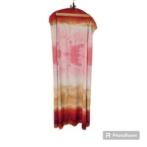 Cato multi color pink, red, gold, and orange maxi skirt.  Size medium.